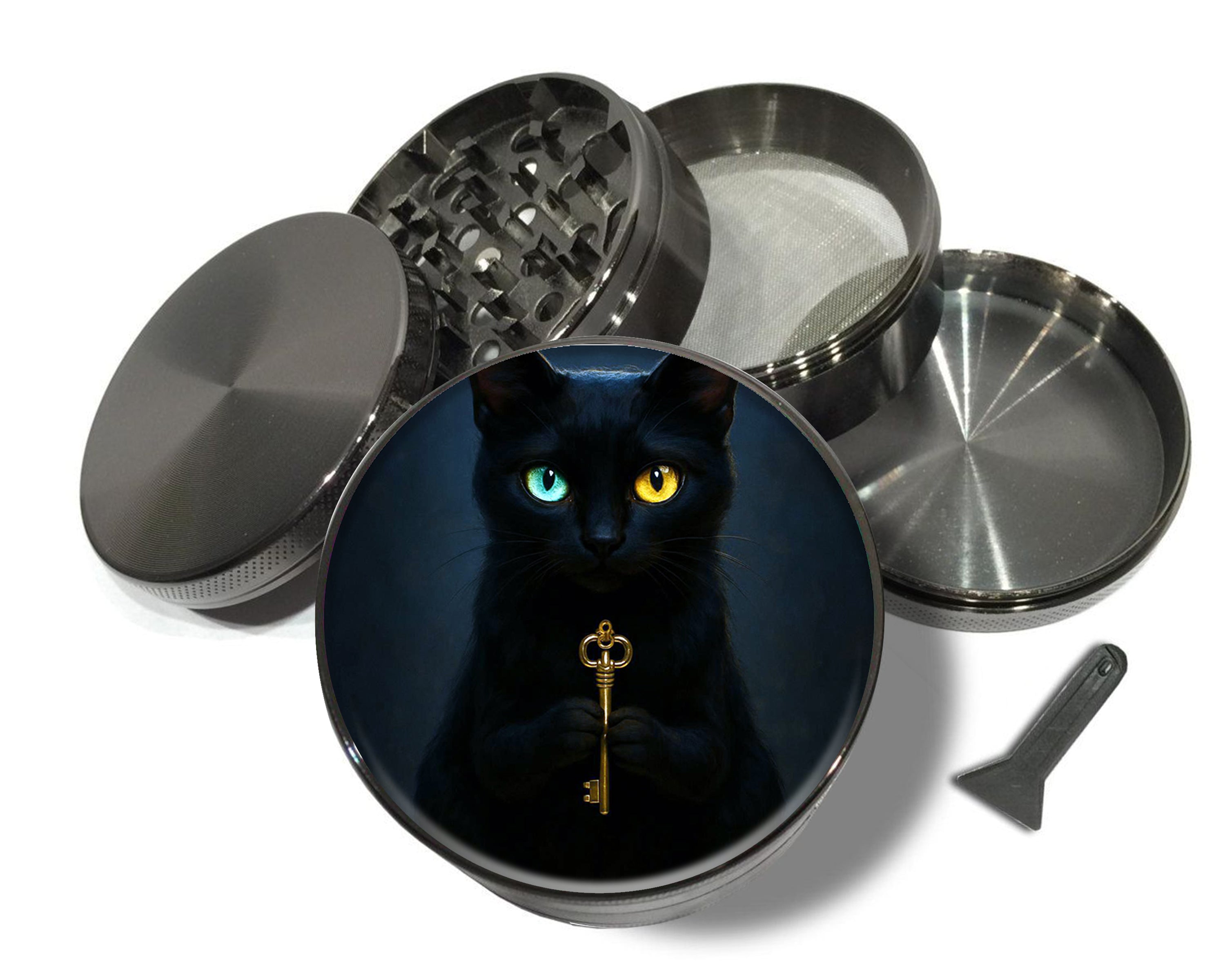 Enigmatic Keyholder Cat Spice Grinder Grey Grinder