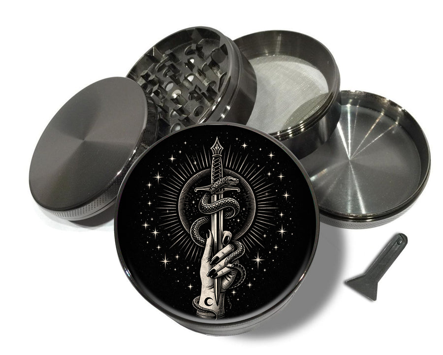 Serpent Blade Sigil Spice Grinder Grey Grinder