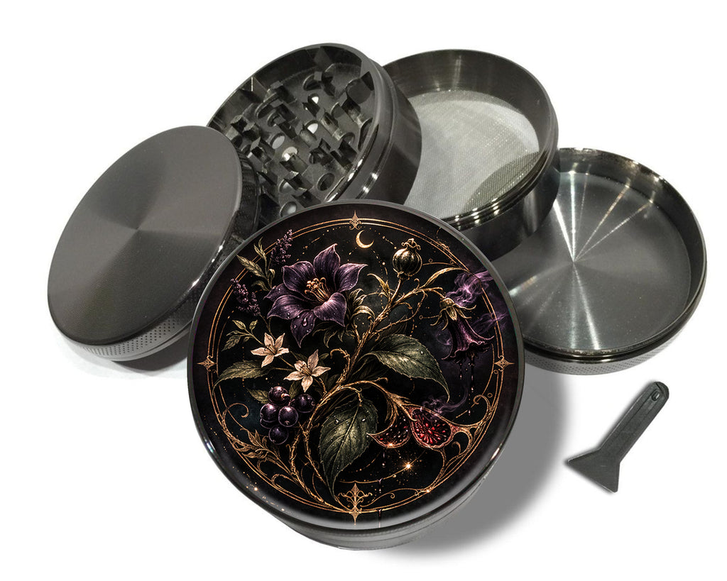 Botanical Alchemist Medallion Spice Grinder Grey Grinder