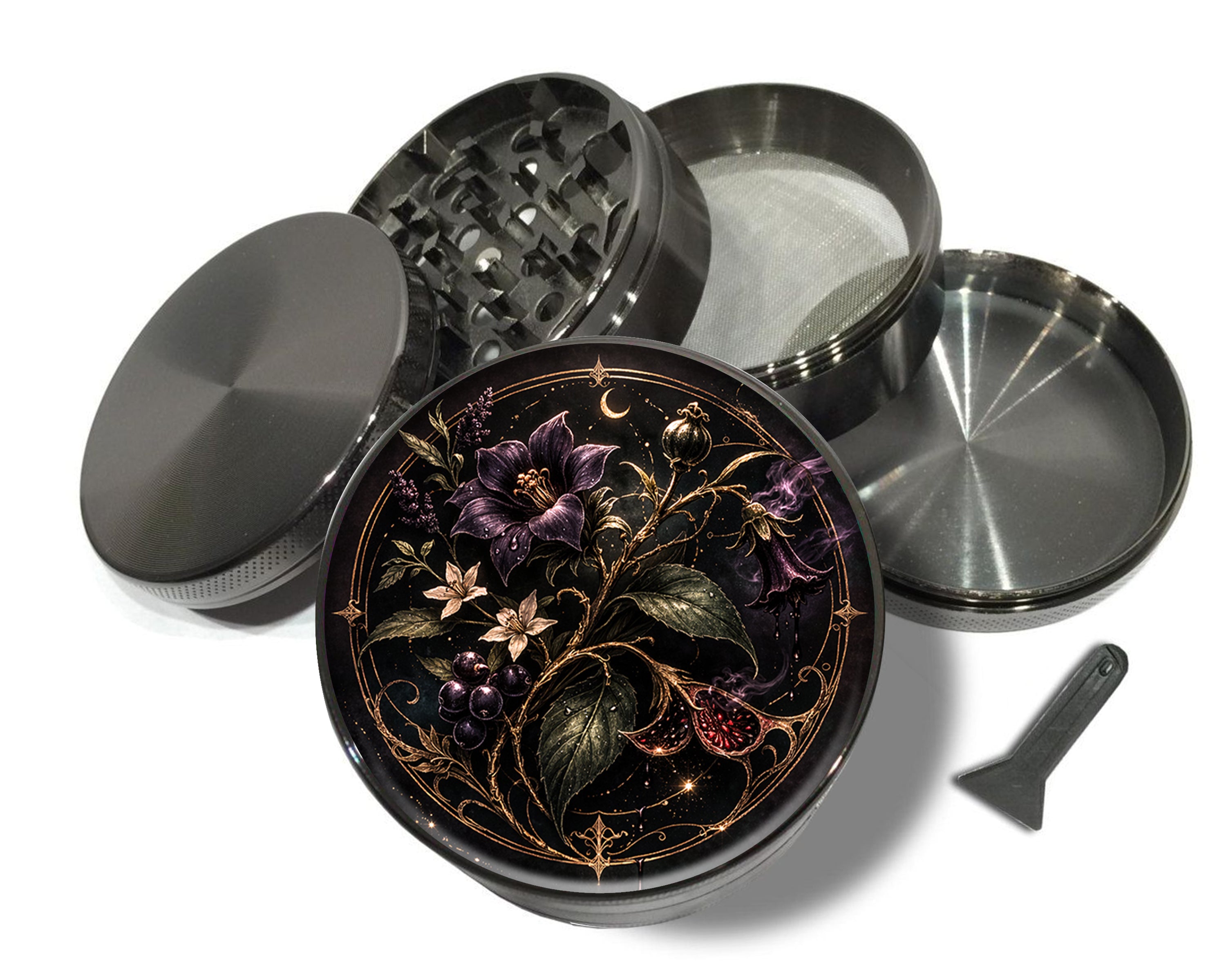 Botanical Alchemist Medallion Spice Grinder Grey Grinder