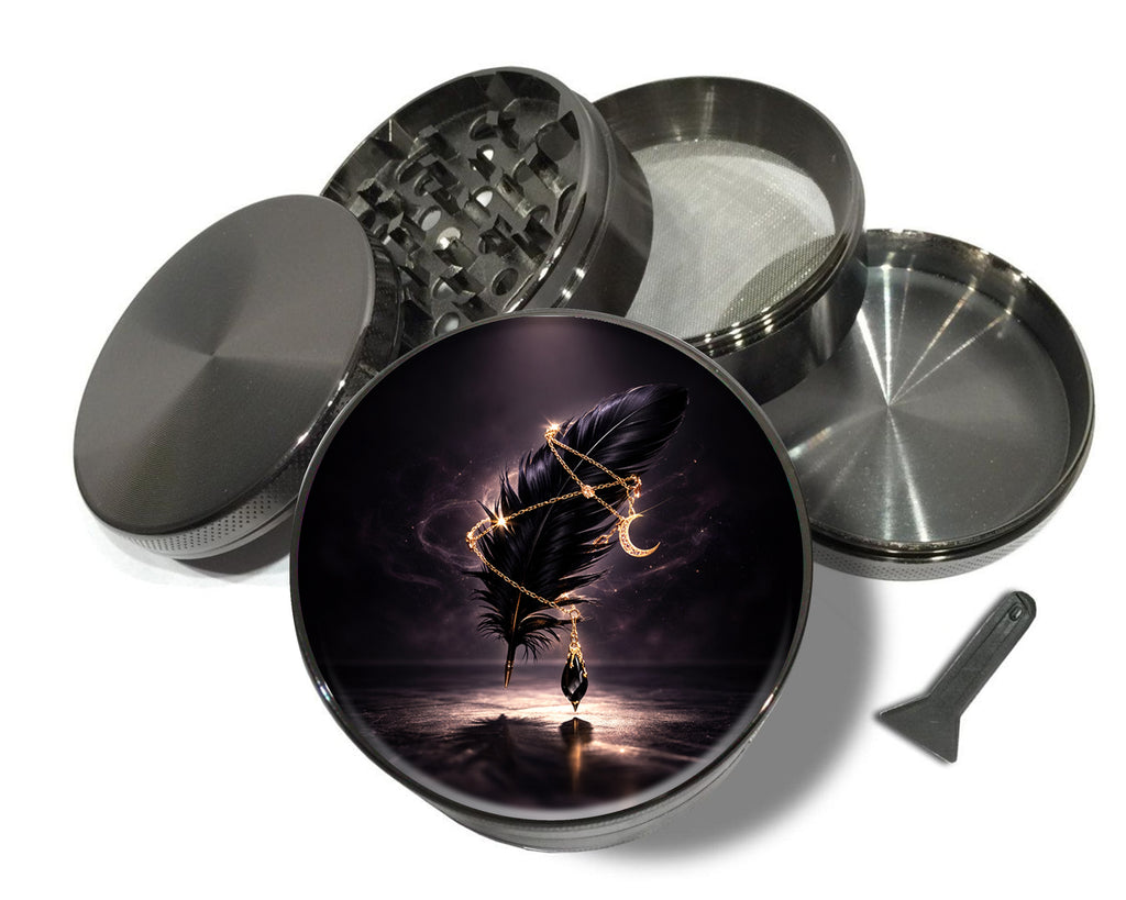 Celestial Feather Relic Spice Grinder Grey Grinder