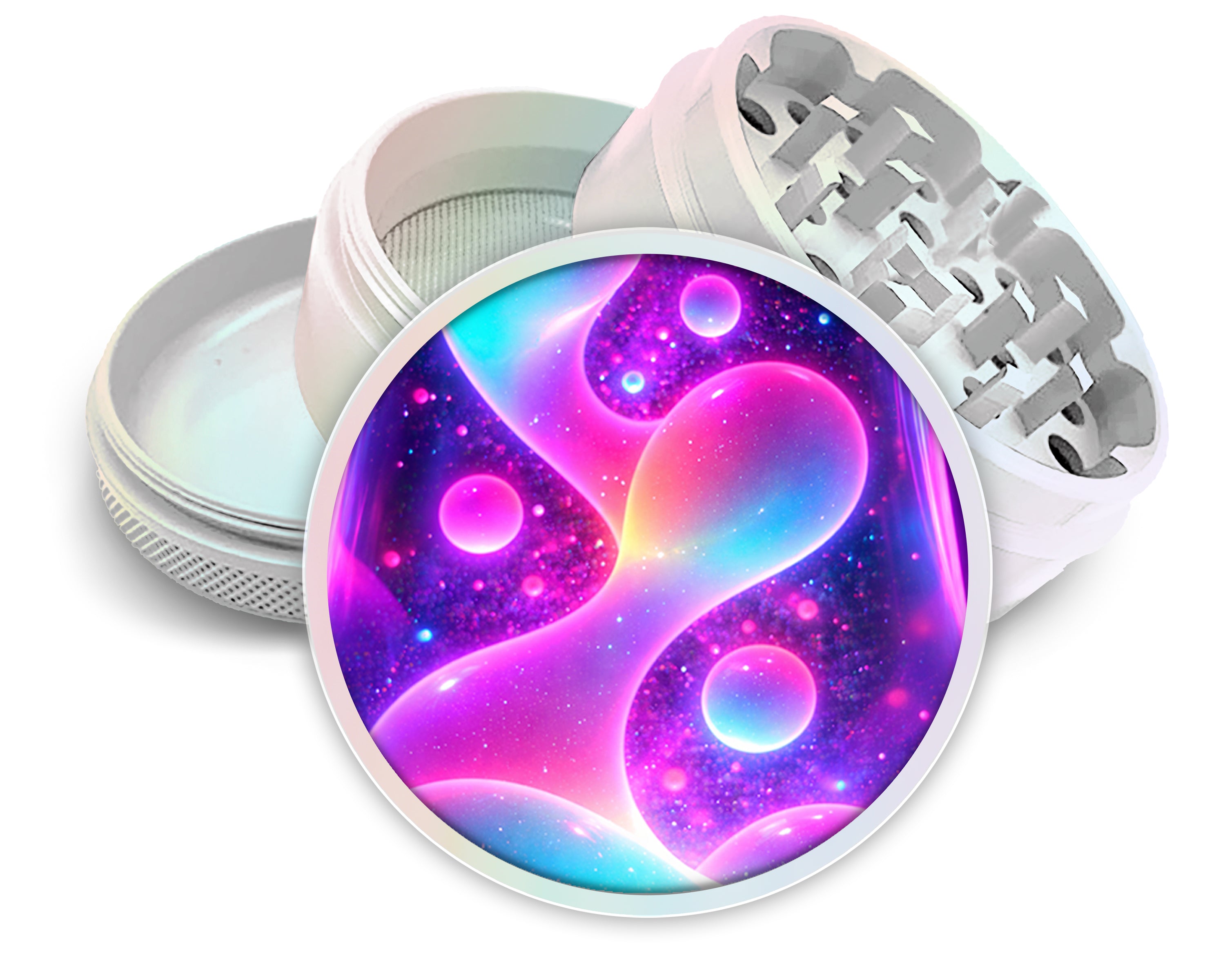 Glowing Lava Lamp Trippy Spice Grinder White Grinder