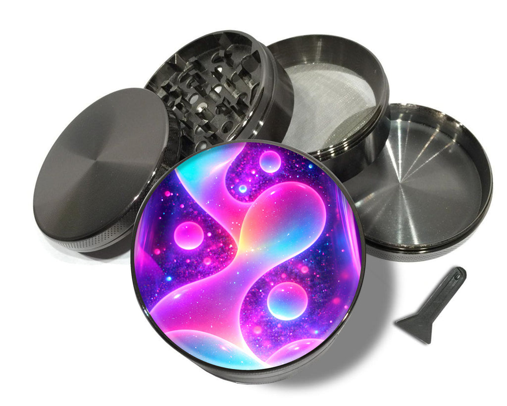 Glowing Lava Lamp Trippy Spice Grinder Grey Grinder