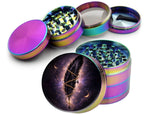 Lunar Feather Sigil Spice Grinder Rainbow Grinder