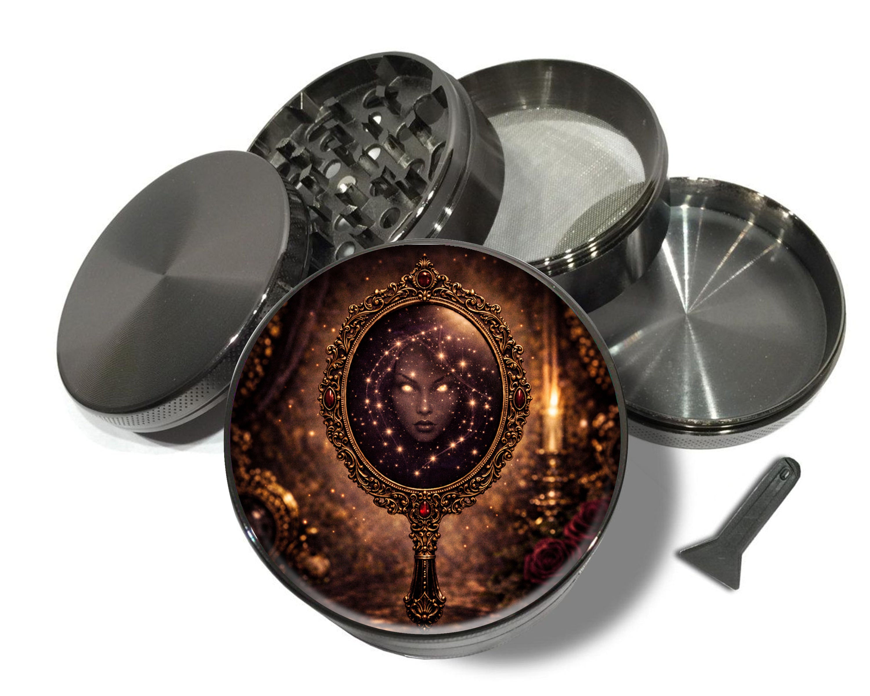 Enchanted Vanity Mirror Spice Grinder Grey Grinder