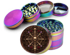 Skull & Rose Bone Mandala Spice Grinder Rainbow Grinder