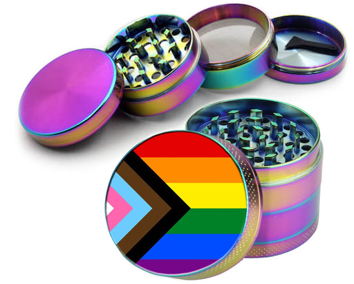 Progressive Pride Flag LGBTQ+ Inclusive Spice Grinder Rainbow Grinder