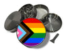 Progressive Pride Flag LGBTQ+ Inclusive Spice Grinder Grey Grinder