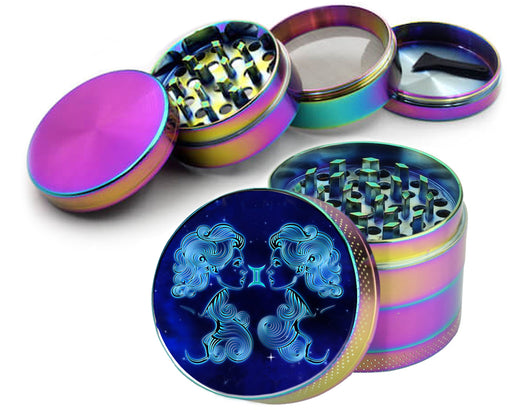 Gemini Zodiac Sign Spice Grinder Rainbow Grinder