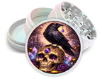 Raven Crowned Crystal Skull Spice Grinder White Grinder