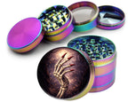 Crimson Clawed Skeleton Hand Spice Grinder Rainbow Grinder