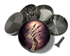 Crimson Clawed Skeleton Hand Spice Grinder Grey Grinder