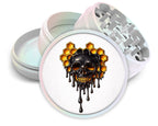 Honeycomb Skull Drip Spice Grinder White Grinder