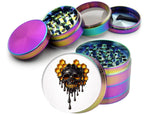 Honeycomb Skull Drip Spice Grinder Rainbow Grinder