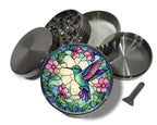 Stained Glass Hummingbird Spice Grinder Grey Grinder