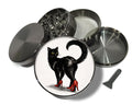 Noir Cat in Red Heels Spice Grinder Grey Grinder