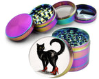 Noir Cat in Red Heels Spice Grinder Rainbow Grinder