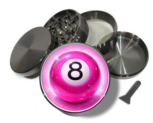 Sparkly Pink 8 Ball Cosmic Pool Aesthetic Spice Grinder Grey Grinder