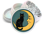 Midnight Cat & Crescent Moon Spice Grinder White Grinder