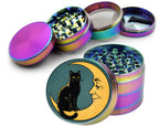 Midnight Cat & Crescent Moon Spice Grinder Rainbow Grinder
