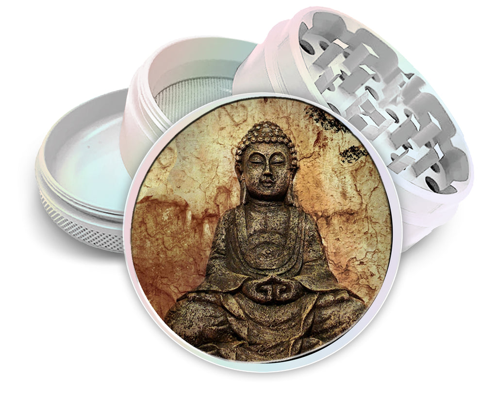 Buddha Pattina Buddhist Statue Spice Grinder White Grinder