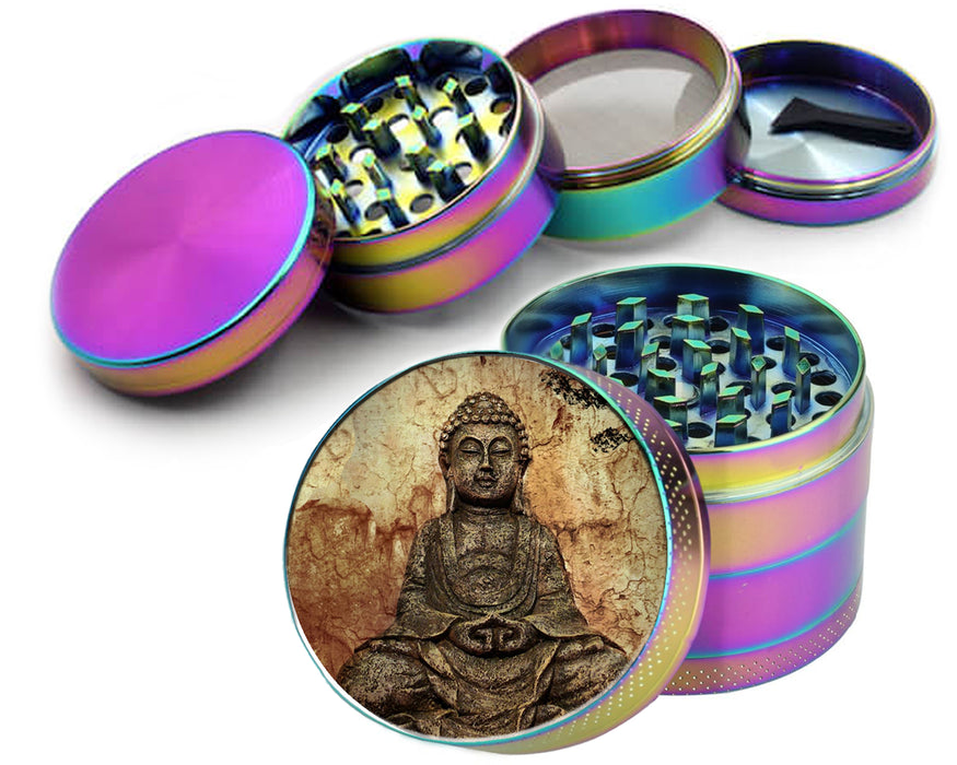 Buddha Pattina Buddhist Statue Spice Grinder Rainbow Grinder