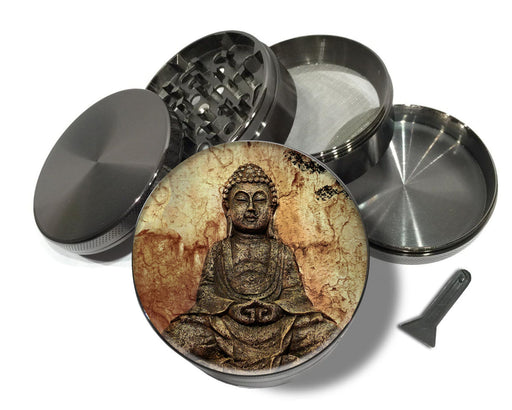 Buddha Pattina Buddhist Statue Spice Grinder Grey Grinder