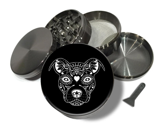 Pitbull Day Of The Dead Spice Grinder Grey Grinder