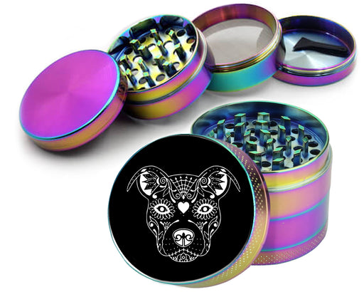 Pitbull Day Of The Dead Spice Grinder Rainbow Grinder