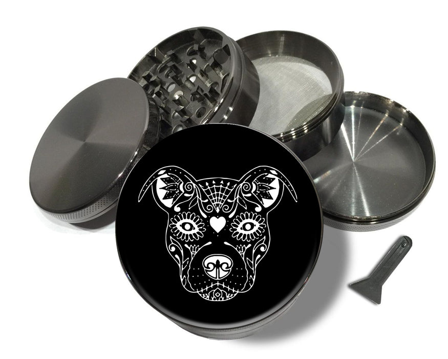 Pitbull Day Of The Dead Spice Grinder Grey Grinder
