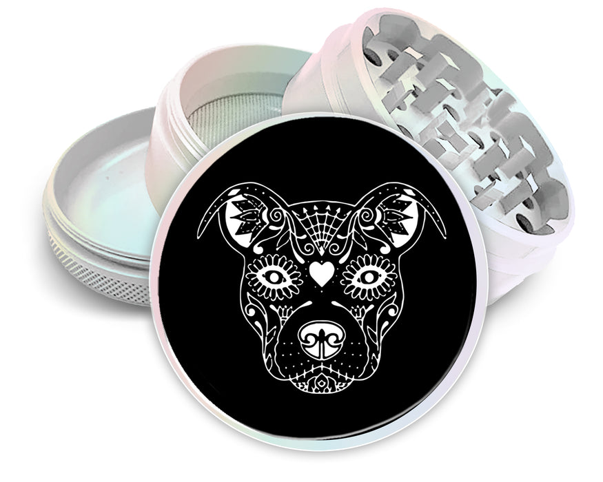 Pitbull Day Of The Dead Spice Grinder White Grinder