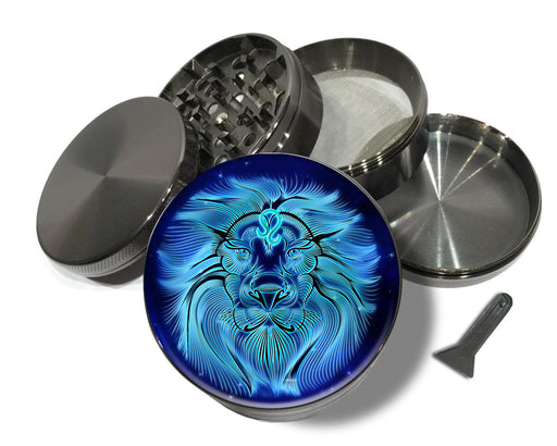 Leo Zodiac Astrology Spice Grinder Grey Grinder
