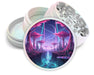 Cyberpunk Neon City Sci-Fi Skyline Art Spice Grinder White Grinder