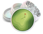Topographic Golf Green Flag Spice Grinder White Grinder