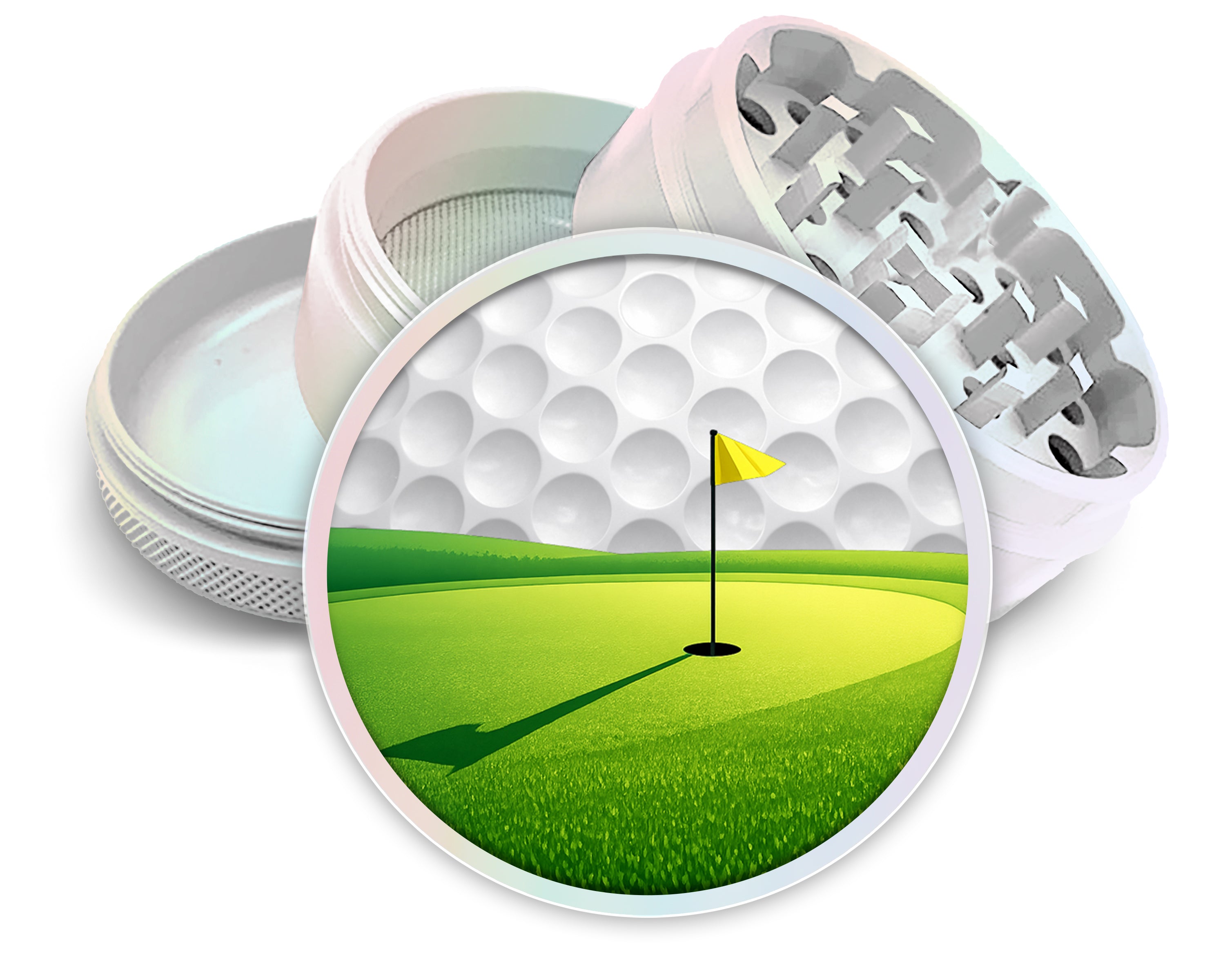 Fairway Flag Golf Horizon Spice Grinder White Grinder