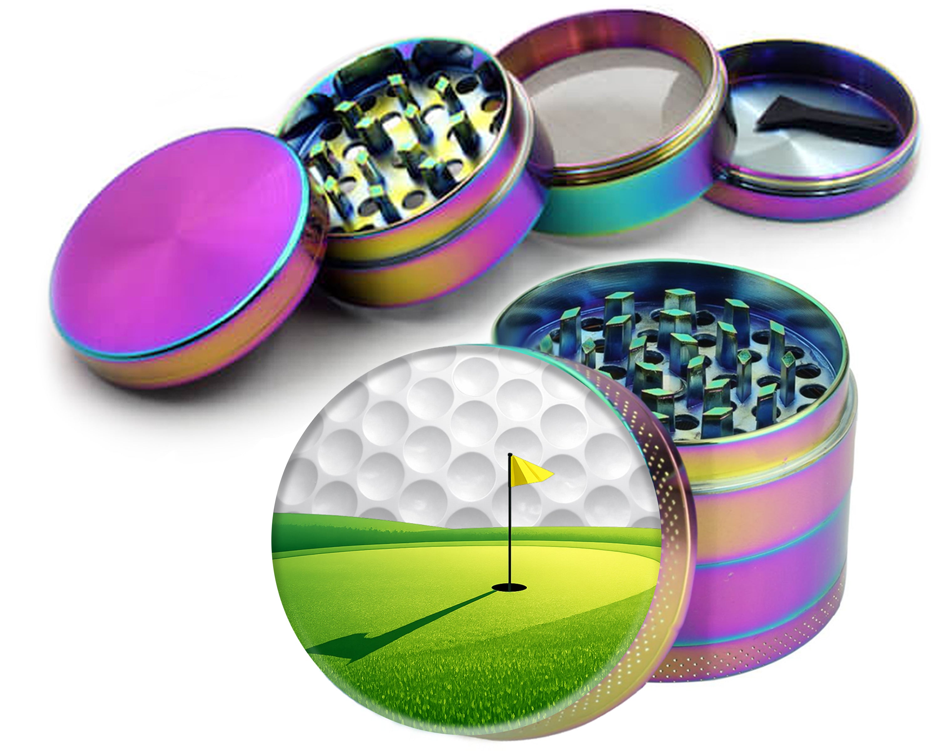 Fairway Flag Golf Horizon Spice Grinder Rainbow Grinder