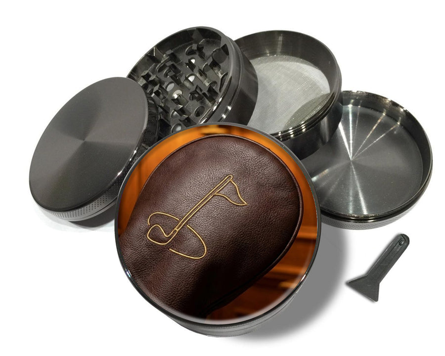 Leather Golf Bag Spice Grinder Grey Grinder