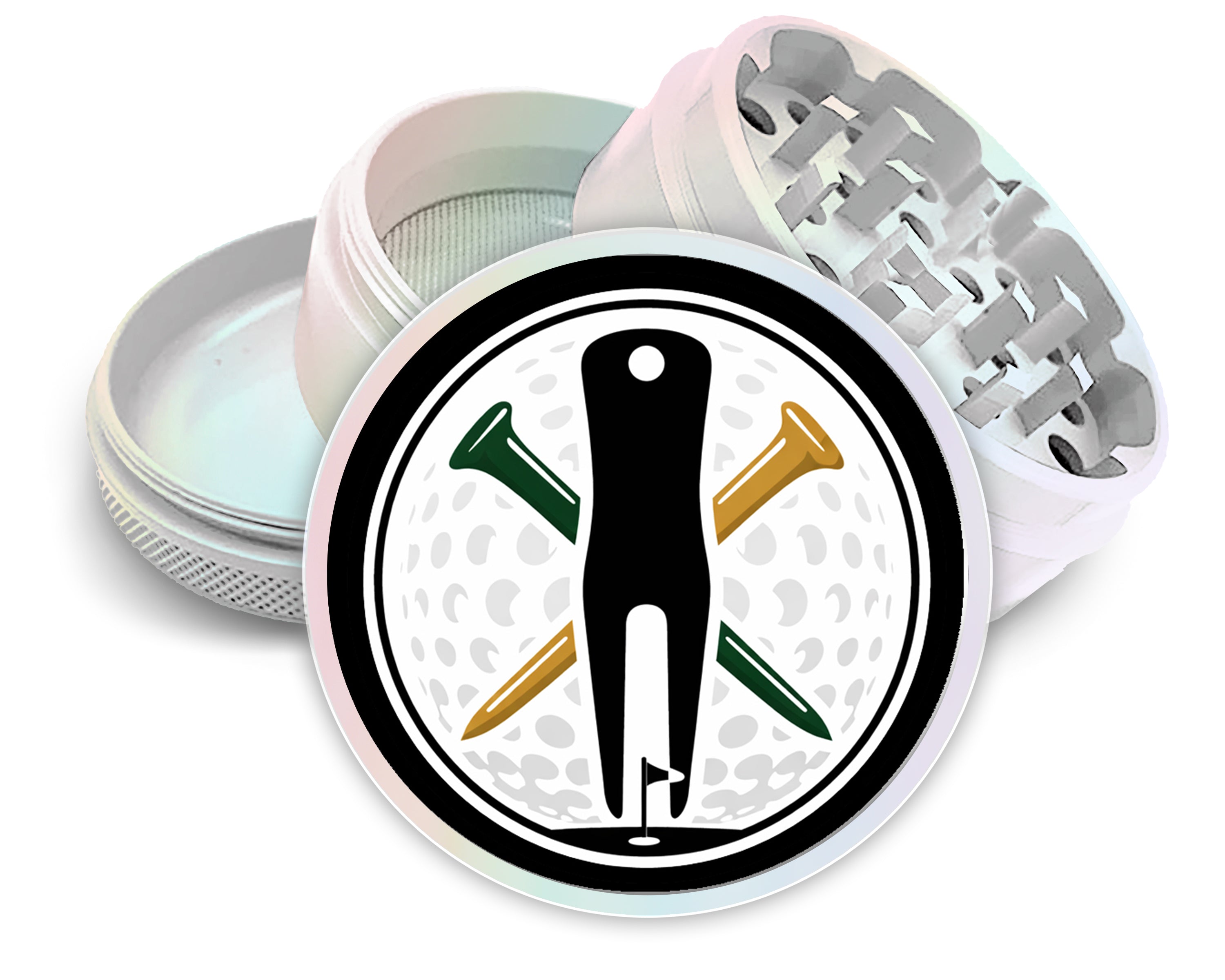 Golf Tee Divot Tool Spice Grinder White Grinder