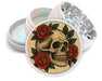 Skull with Red Roses Tattoo Flash Style Spice Grinder White Grinder