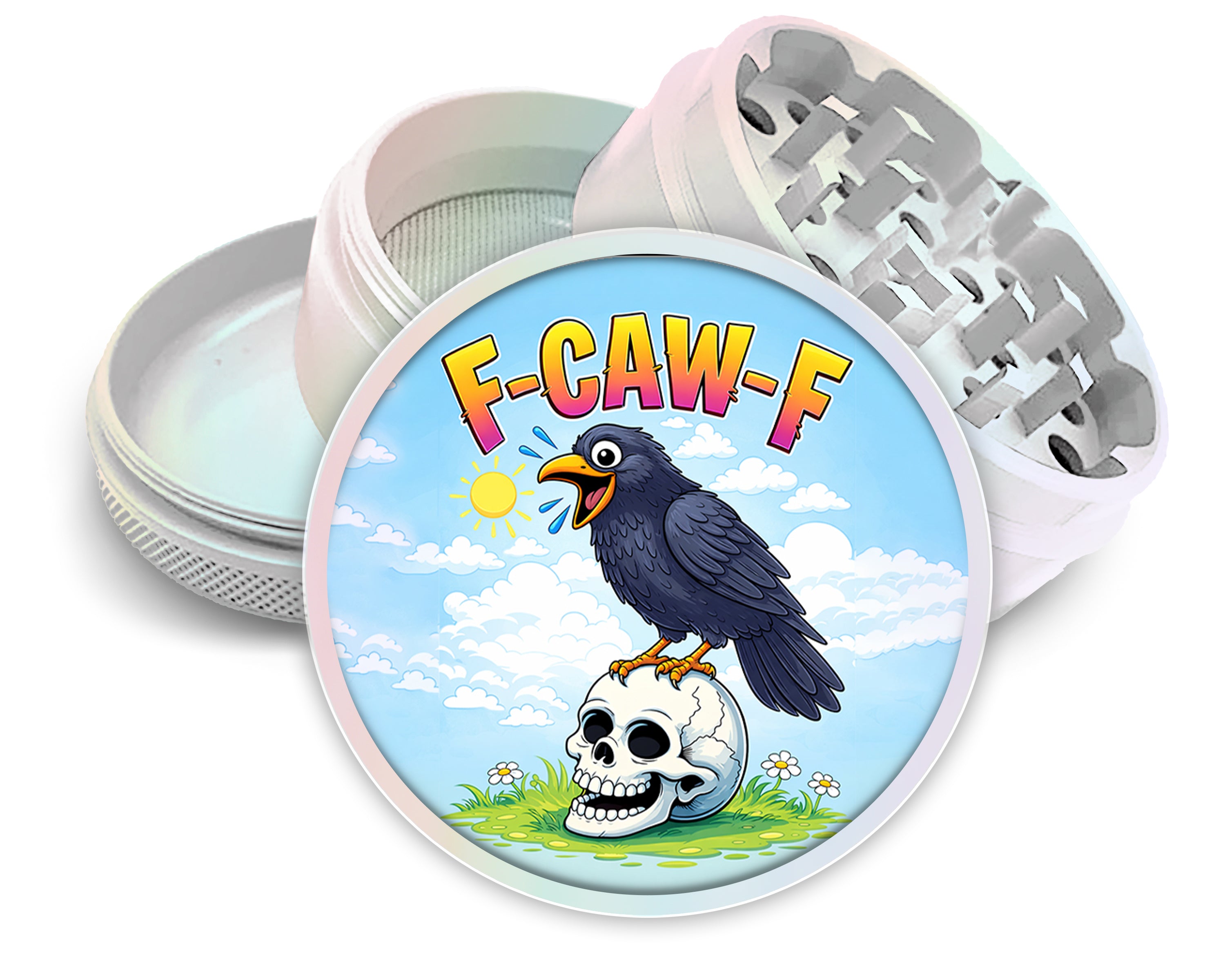 F-Caw-F Foul Mouthed Crow Spice Grinder White Grinder