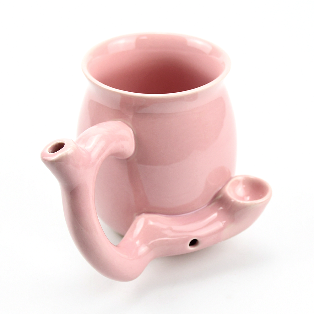 Sip N' Sesh Ceramic Mug and Pipe | Pipe Mug For Coffee, Tea and Dry Herb