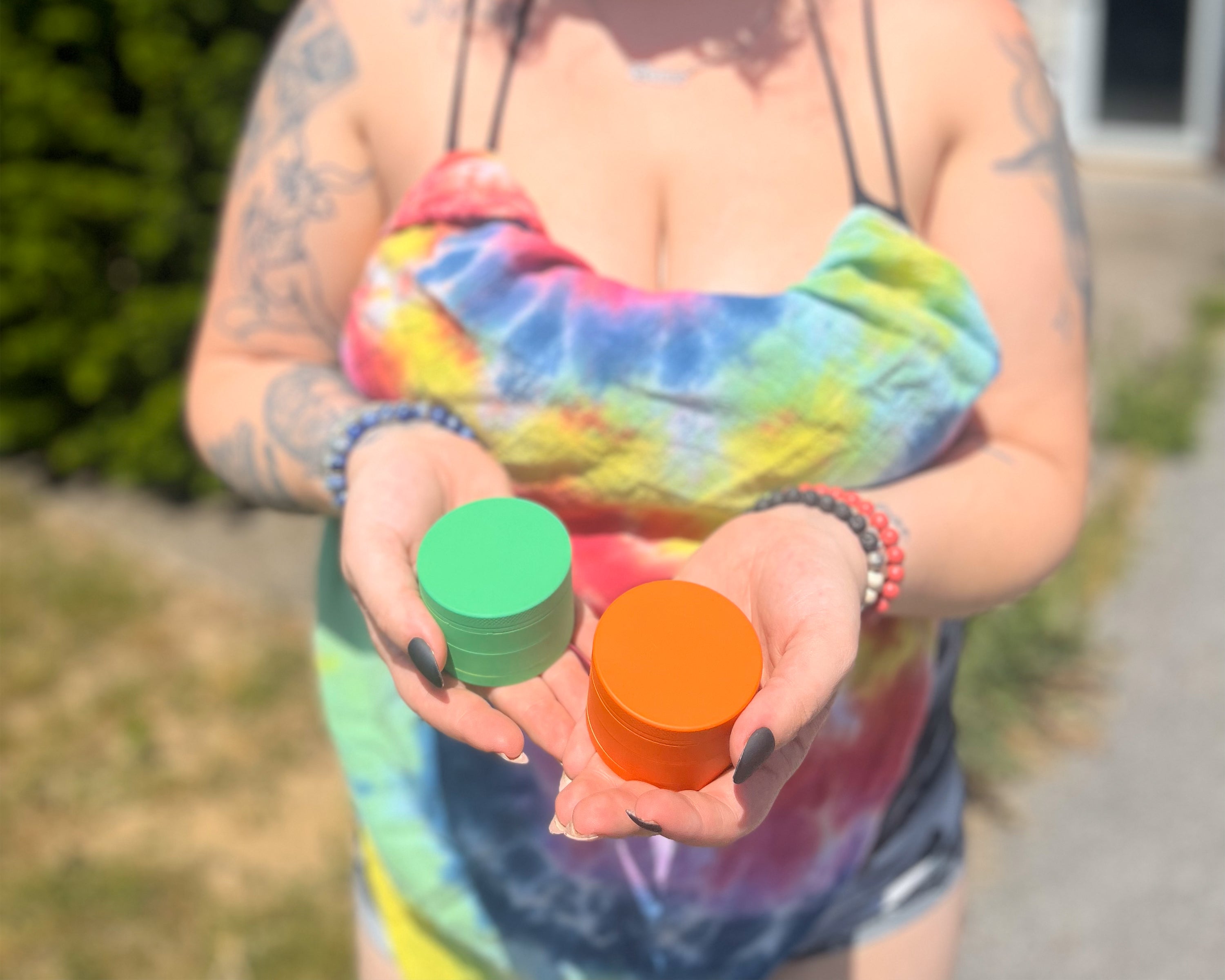 Matte Finish Rubberized Grinders, X-Large Comfortable Grip Herb Grinder