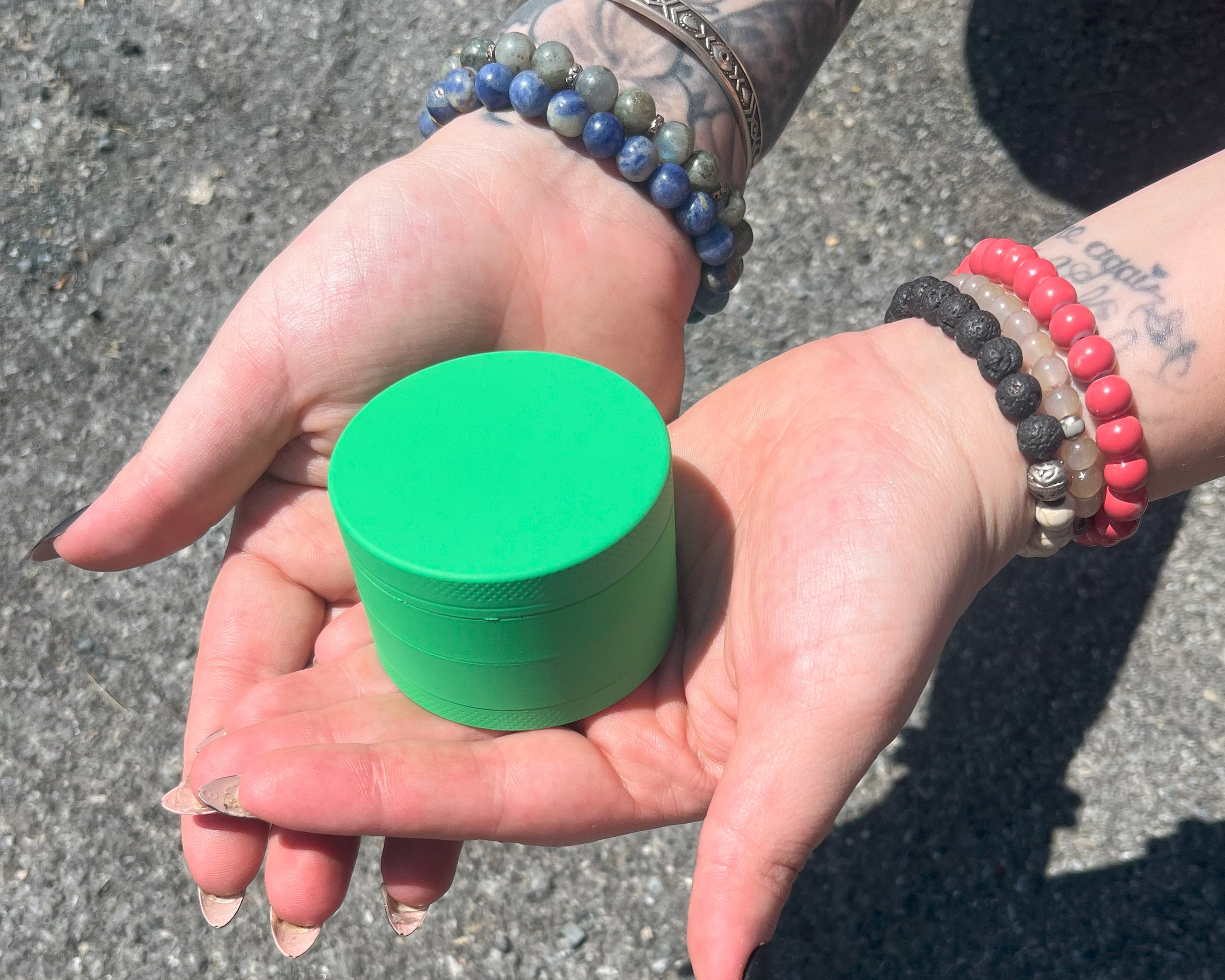 Matte Finish Rubberized Grinders, X-Large Comfortable Grip Herb Grinder