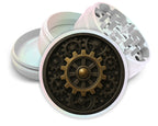 Steampunk Gear Clockwork Circle Art Spice Grinder White Grinder