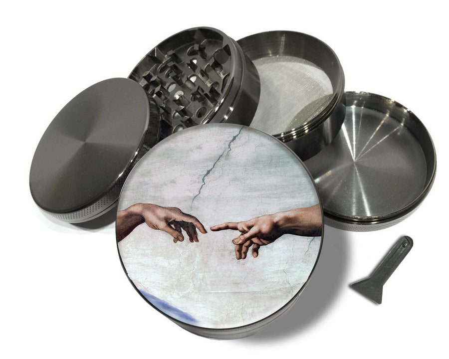 Sistine Chapel, Hand of God,Michaelangelo Spice Grinder Grey Grinder