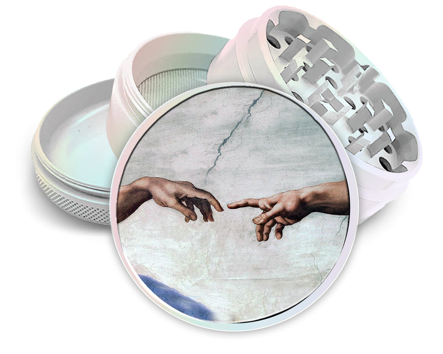 Sistine Chapel, Hand of God,Michaelangelo Spice Grinder White Grinder