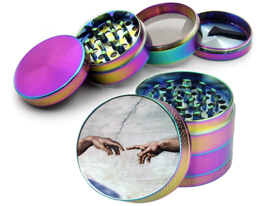 Sistine Chapel, Hand of God,Michaelangelo Spice Grinder Rainbow Grinder