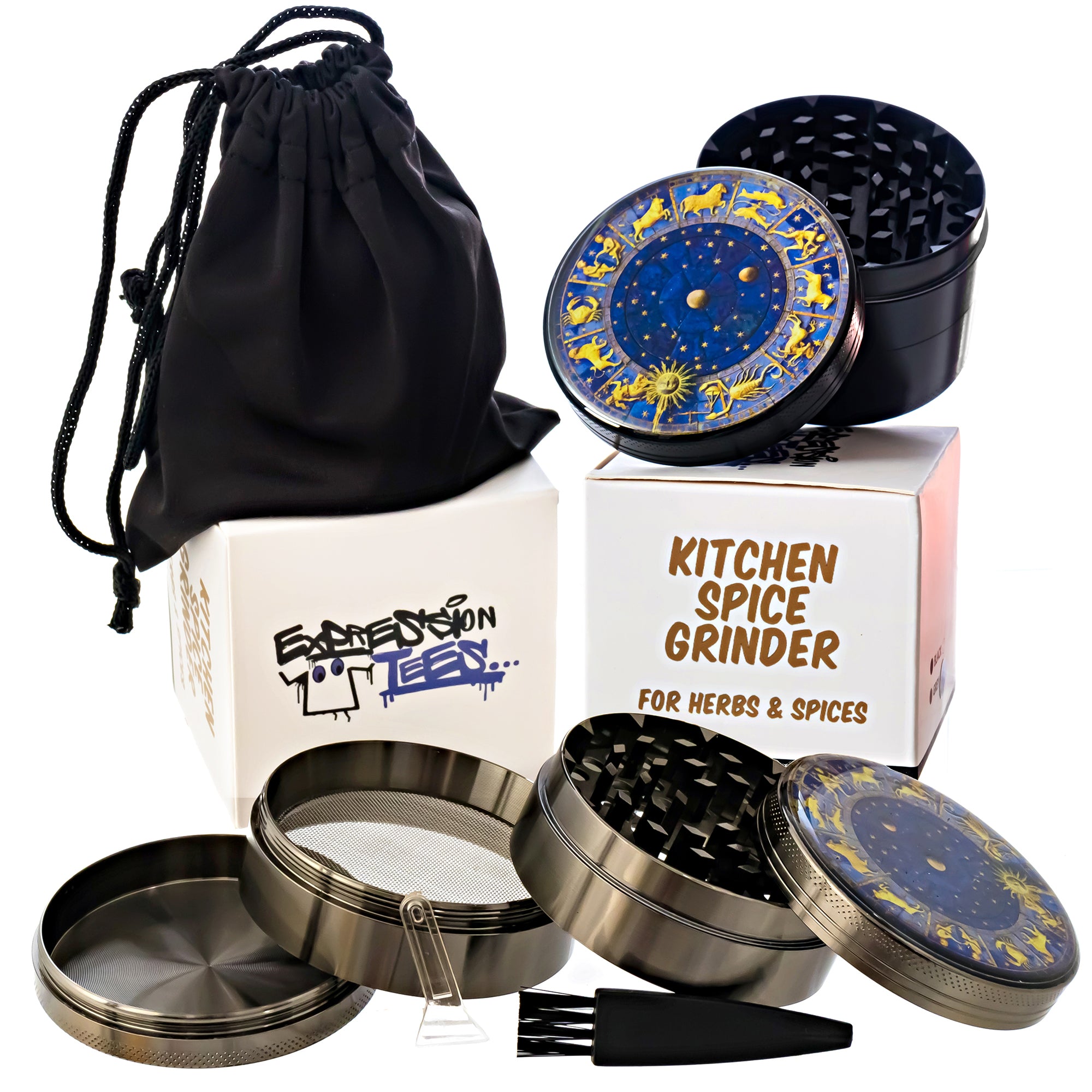 Astrological Grinder, Zodiac Grinder, Astral Grinder, Celestial Herb Grinder, Spice Crusher, Whimsigoth Magical Herb...