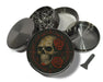 Dark Skull with Red Roses Gothic Ink Style Spice Grinder Grey Grinder