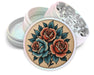 Traditional Red Rose Tattoo Design on Beige Spice Grinder White Grinder